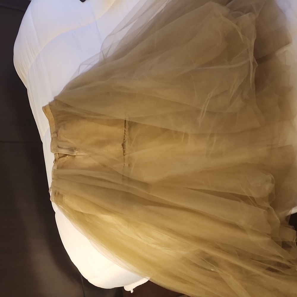 Gold Tulle Miss Sixty denim long skirt